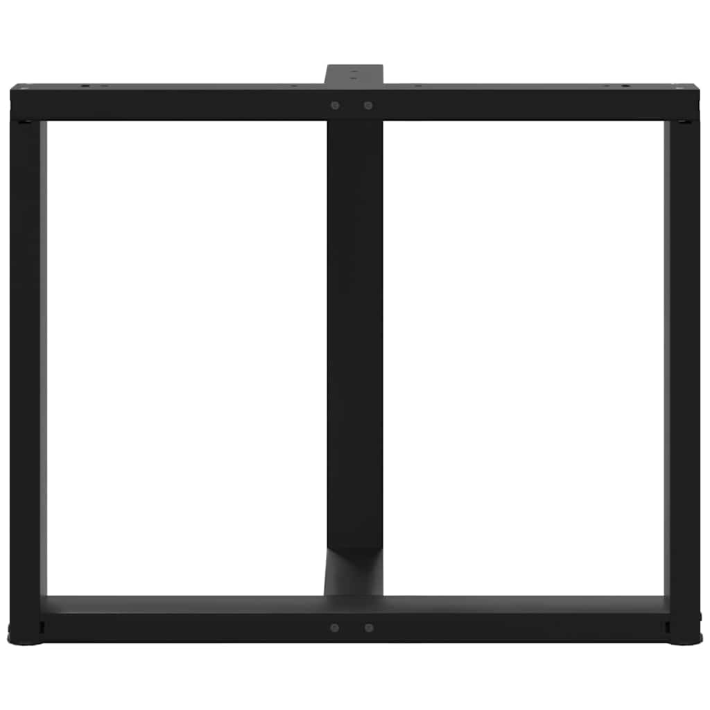 vidaXL Nogi do stołu jadalnego w kształcie litery T 2 szt. Czarne 100x35x(72-73) cm Stal