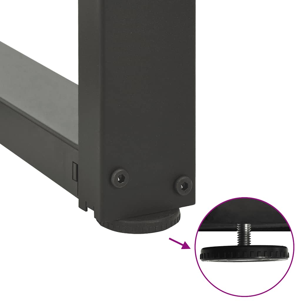 vidaXL Nogi do stołu jadalnego w kształcie litery T 2 szt. Antracyt 100x35x(72-73) cm Stal