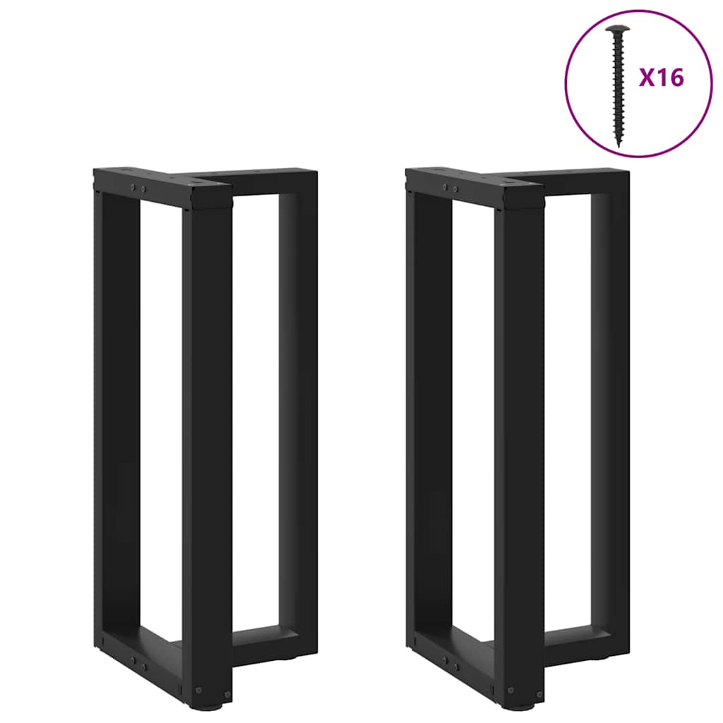 vidaXL Nogi do stołu barowego w kształcie litery T 2 szt. Czarne 40x35x(90-91) cm Stal