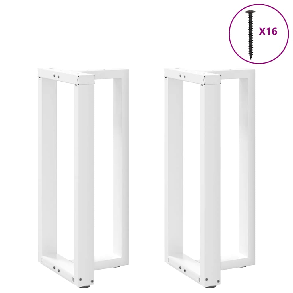 vidaXL Nogi do stołu barowego w kształcie litery T 2 szt. Białe 40x35x(90-91) cm Stal