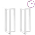 vidaXL Nogi do stołu barowego w kształcie litery T 2 szt. Białe 40x35x(90-91) cm Stal