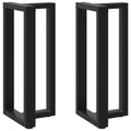 vidaXL Nogi do stołu barowego w kształcie litery T 2 szt. Czarne 50x35x(90-91) cm Stal
