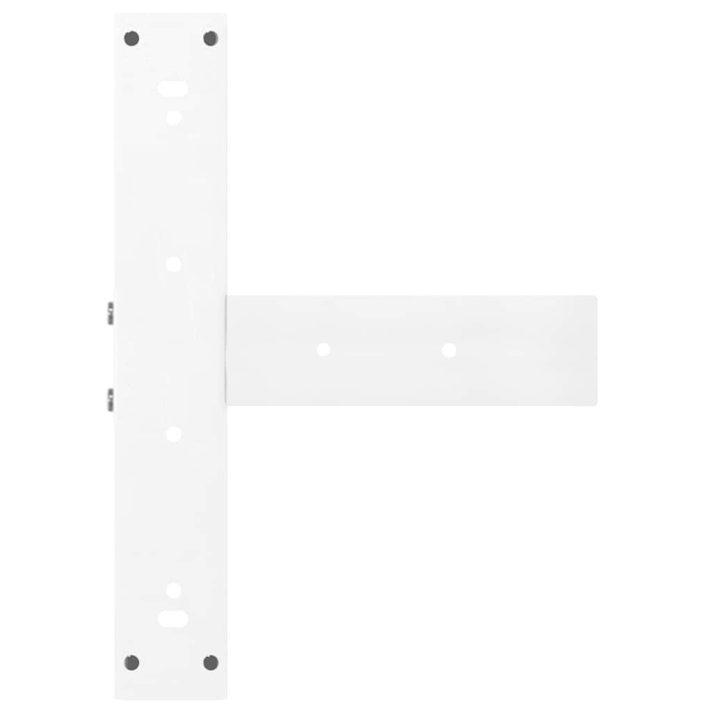 vidaXL Nogi do stołu barowego w kształcie litery T 2 szt. Białe 50x35x(90-91) cm Stal