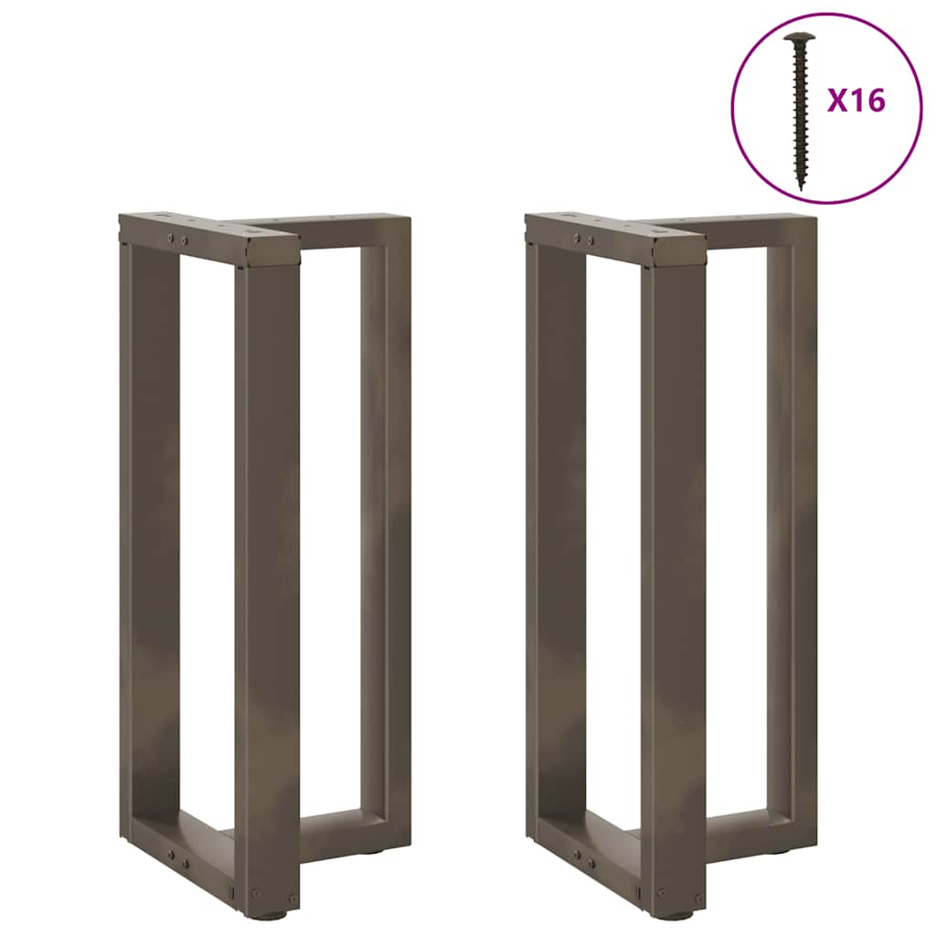 vidaXL Nogi do stołu barowego w kształcie litery T 2 szt. Czarne 50x35x(90-91) cm Stal