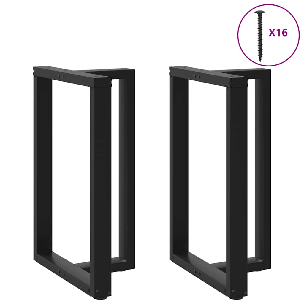 vidaXL Nogi do stołu barowego w kształcie litery T 2 szt. Czarne 60x35x(90-91) cm Stal