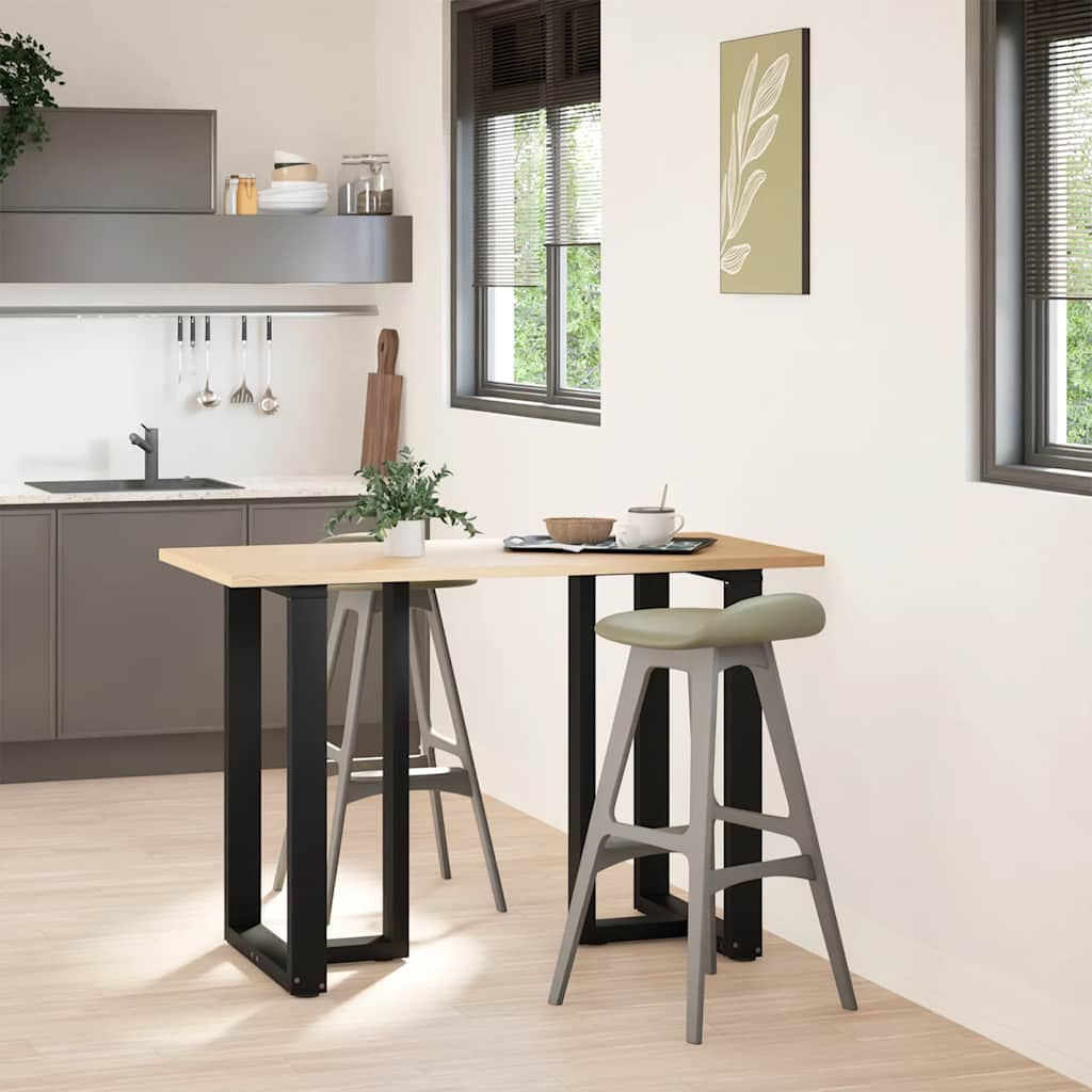 vidaXL Nogi do stołu barowego w kształcie litery T 2 szt. Czarne 60x35x(90-91) cm Stal
