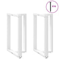 vidaXL Nogi do stołu barowego w kształcie litery T 2 szt. Białe 60x35x(90-91) cm Stal