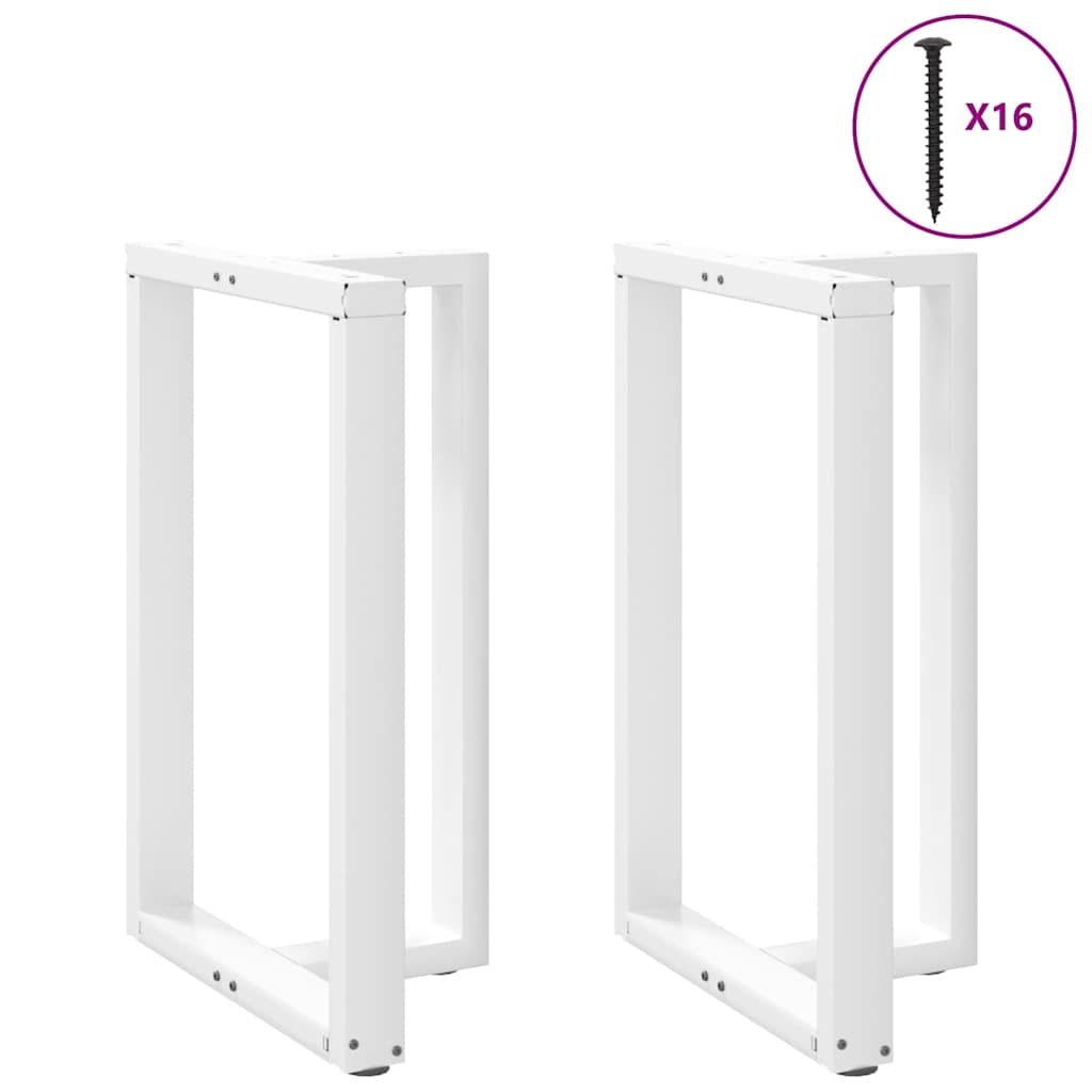 vidaXL Nogi do stołu barowego w kształcie litery T 2 szt. Białe 60x35x(90-91) cm Stal
