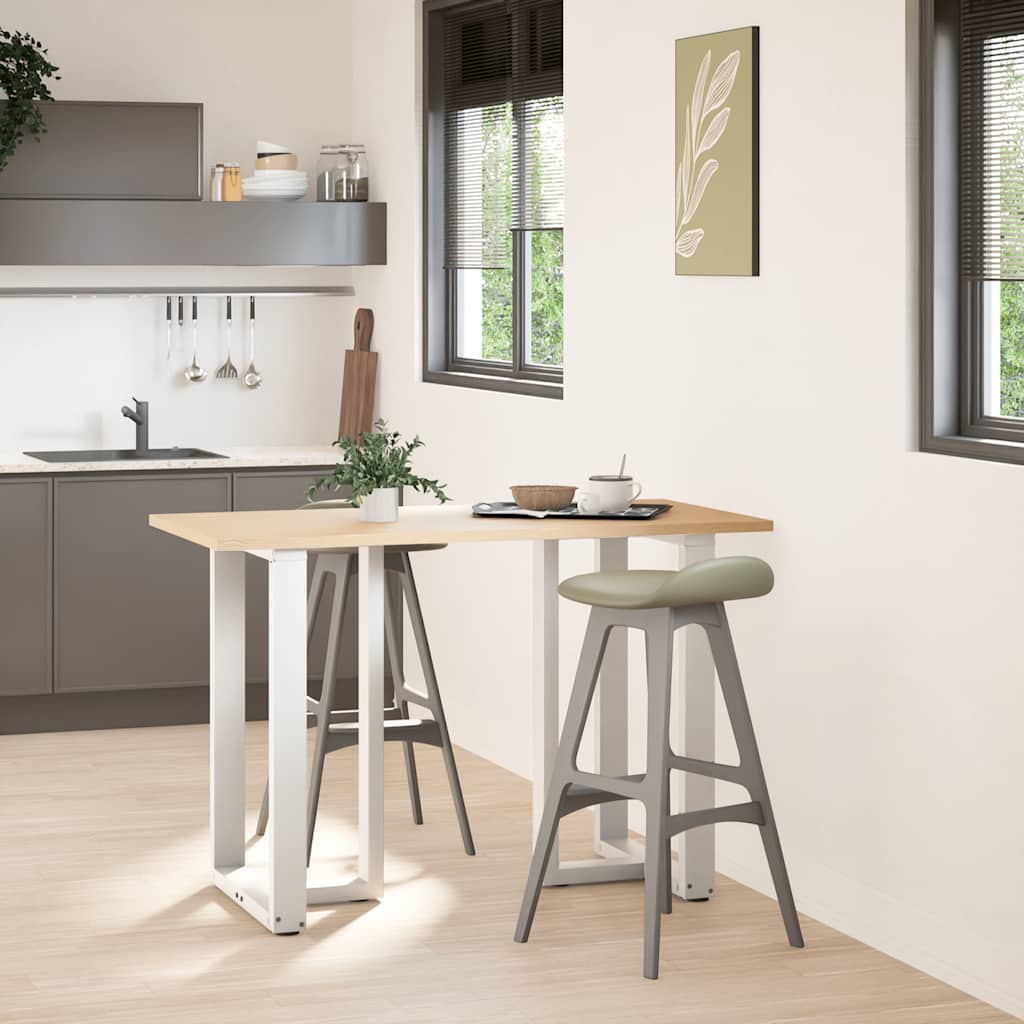 vidaXL Nogi do stołu barowego w kształcie litery T 2 szt. Białe 60x35x(90-91) cm Stal