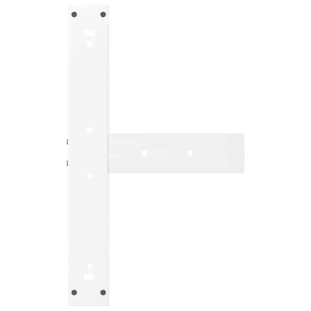vidaXL Nogi do stołu barowego w kształcie litery T 2 szt. Białe 60x35x(90-91) cm Stal