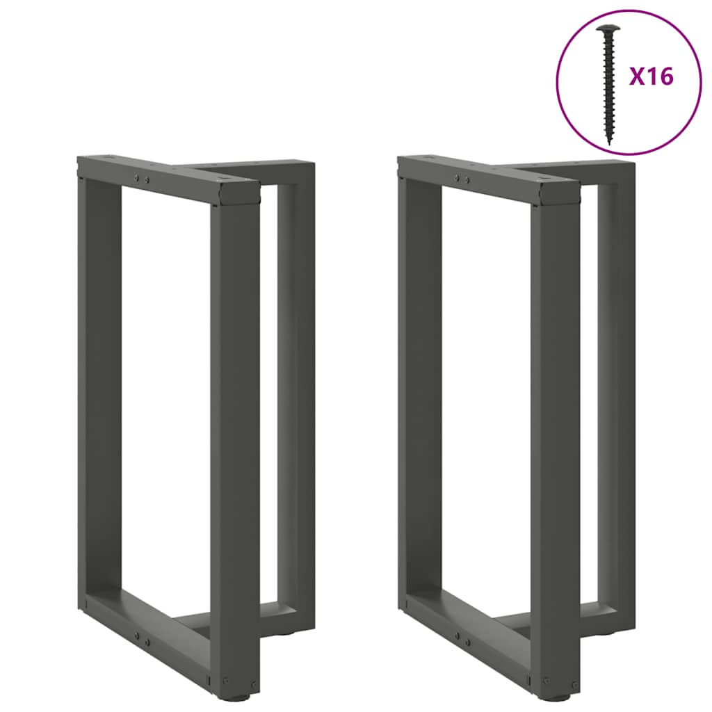 vidaXL Nogi do stołu barowego w kształcie litery T 2 szt. Antracyt 60x35x(90-91) cm Stal