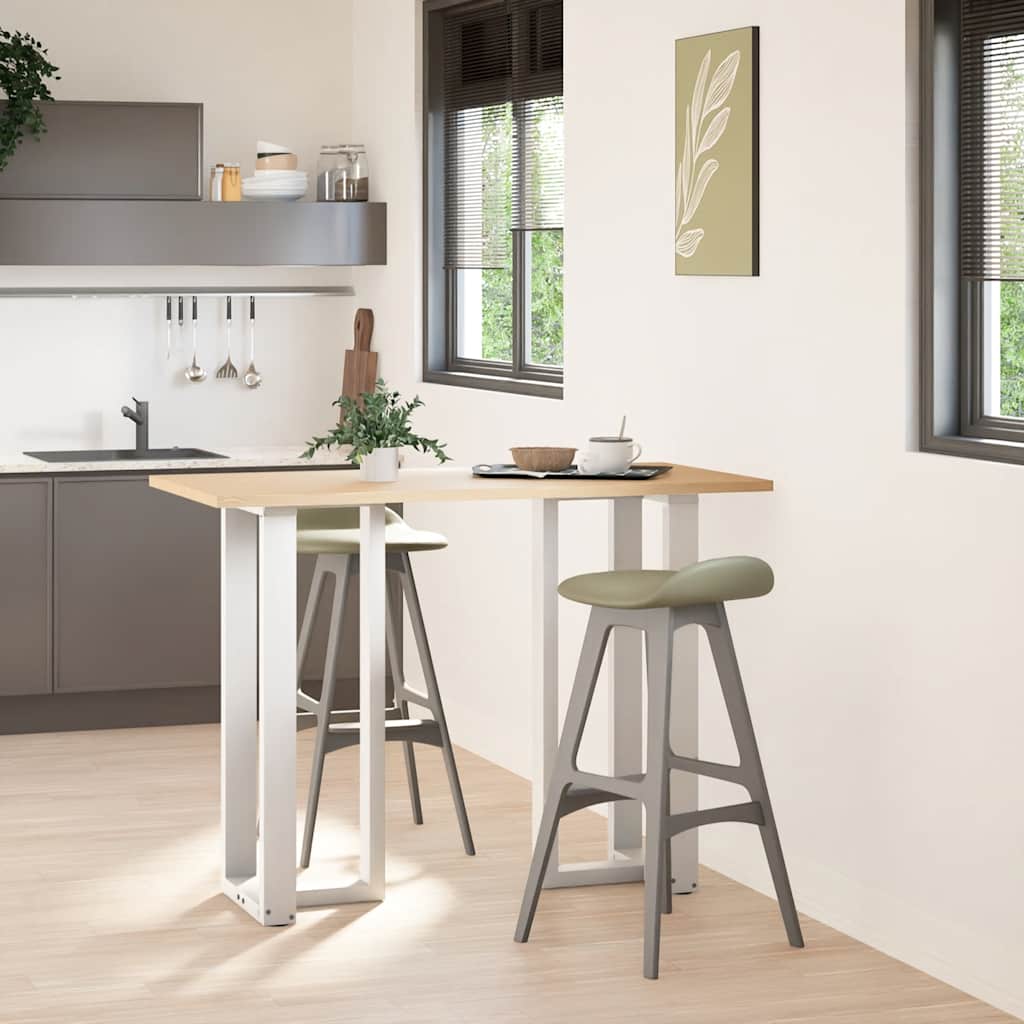 vidaXL Nogi do stołu barowego w kształcie litery T 2 szt. Białe 40x35x(100-101) cm Stal