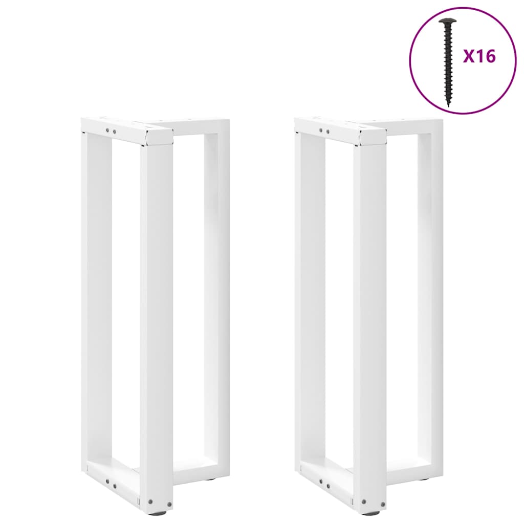 vidaXL Nogi do stołu barowego w kształcie litery T 2 szt. Białe 40x35x(100-101) cm Stal