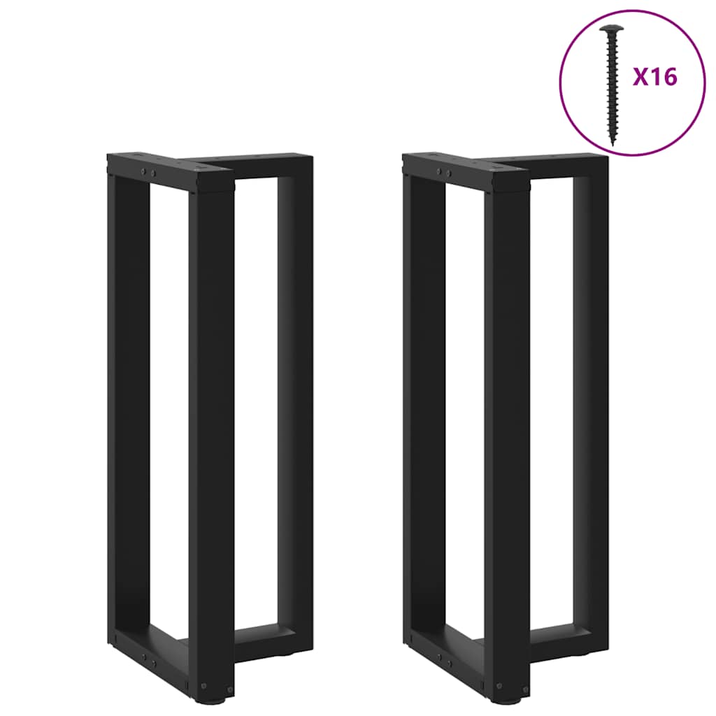 vidaXL Nogi do stołu barowego w kształcie litery T 2 szt. Czarne 50x35x(100-101) cm Stal