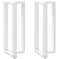 vidaXL Nogi do stołu barowego w kształcie litery T 2 szt. Białe 50x35x(100-101) cm Stal