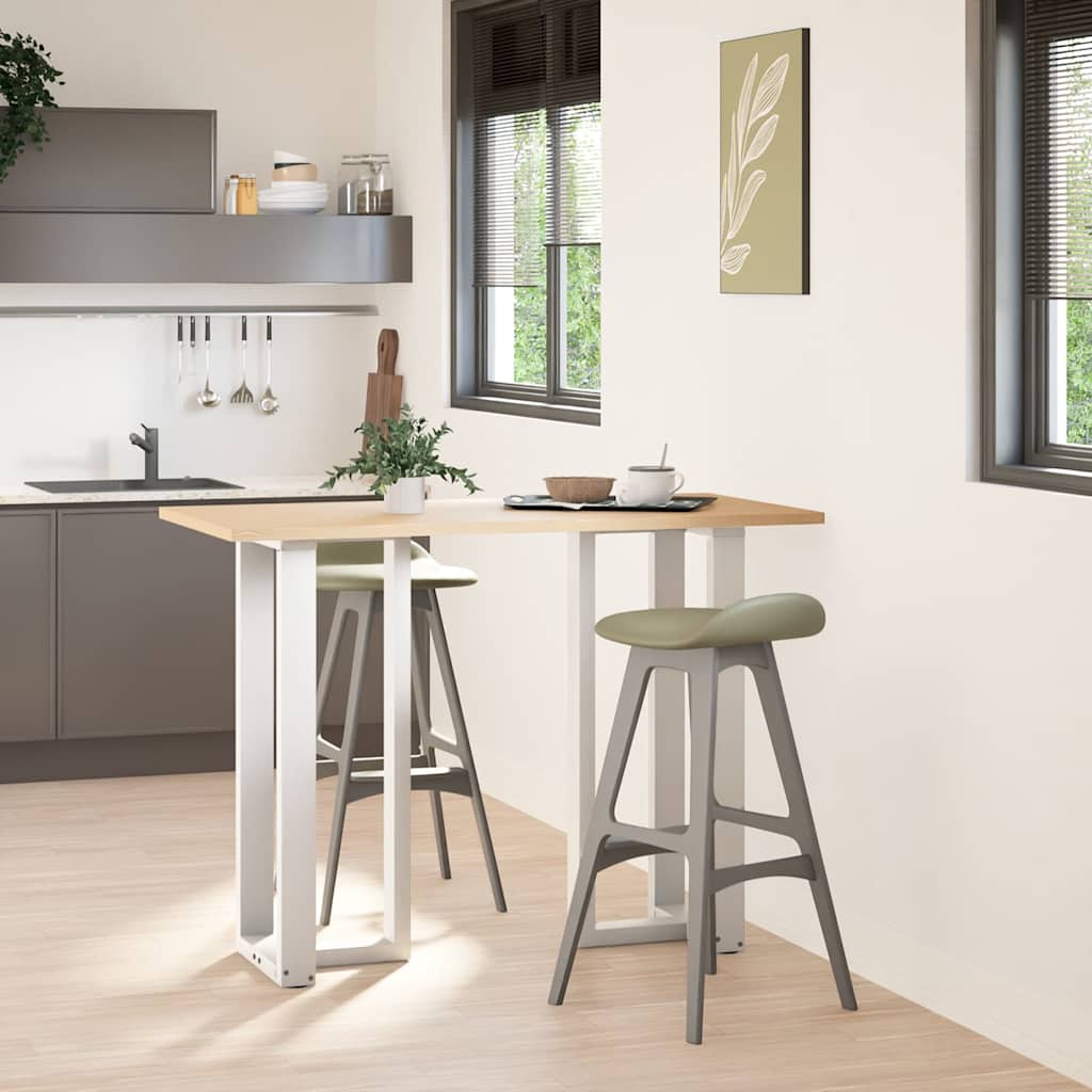 vidaXL Nogi do stołu barowego w kształcie litery T 2 szt. Białe 50x35x(100-101) cm Stal