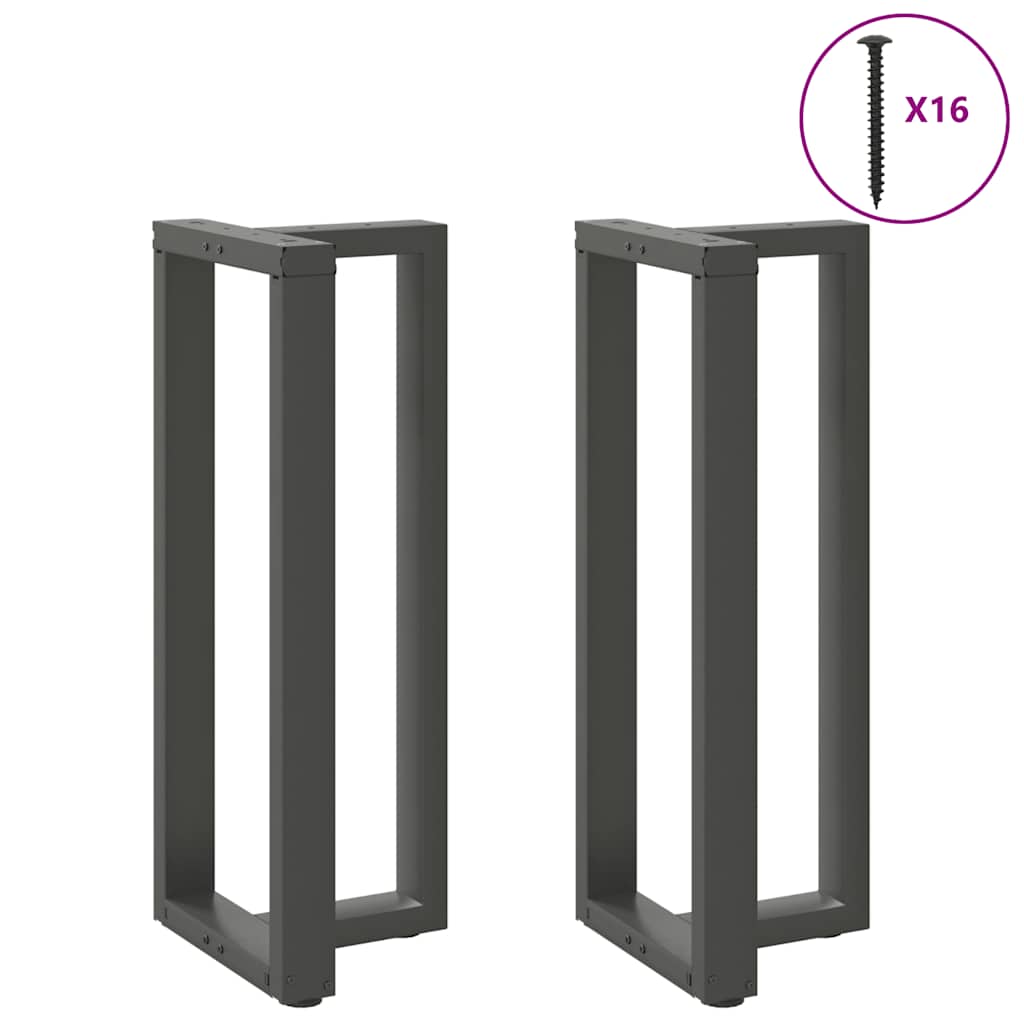 vidaXL Nogi do stołu barowego w kształcie litery T 2 szt. Antracyt 50x35x(100-101) cm Stal