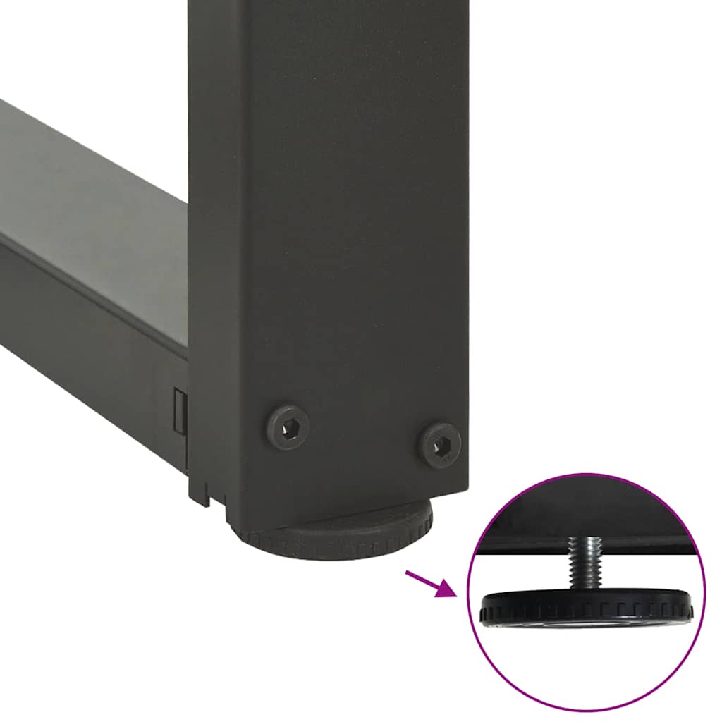 vidaXL Nogi do stołu barowego w kształcie litery T 2 szt. Antracyt 50x35x(100-101) cm Stal
