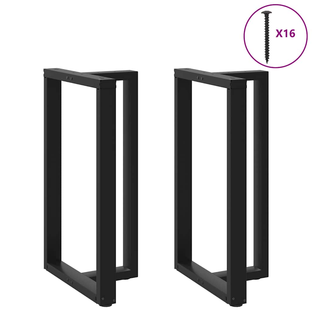 vidaXL Nogi do stołu barowego w kształcie litery T 2 szt. Czarne 60x35x(100-101) cm Stal