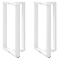 vidaXL Nogi do stołu barowego w kształcie litery T 2 szt. Białe 60x35x(100-101) cm Stal