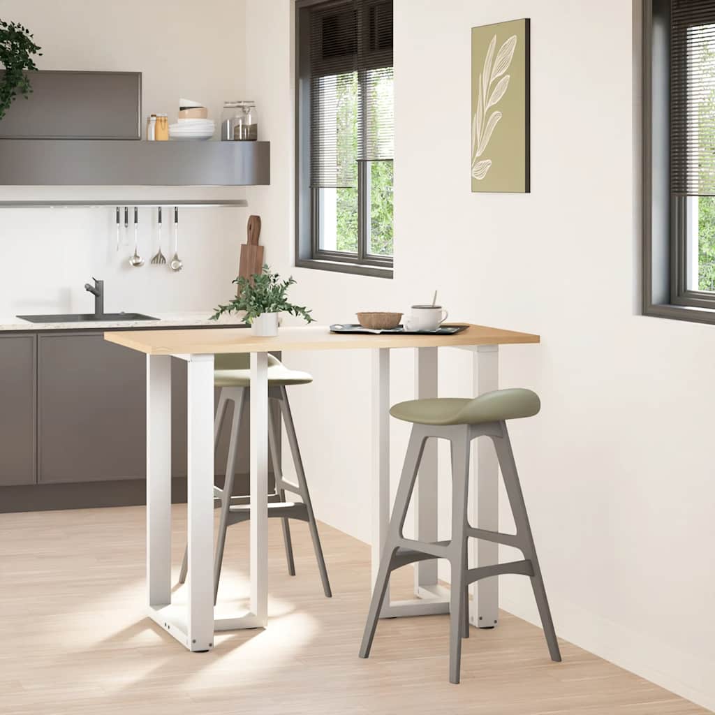 vidaXL Nogi do stołu barowego w kształcie litery T 2 szt. Białe 60x35x(100-101) cm Stal