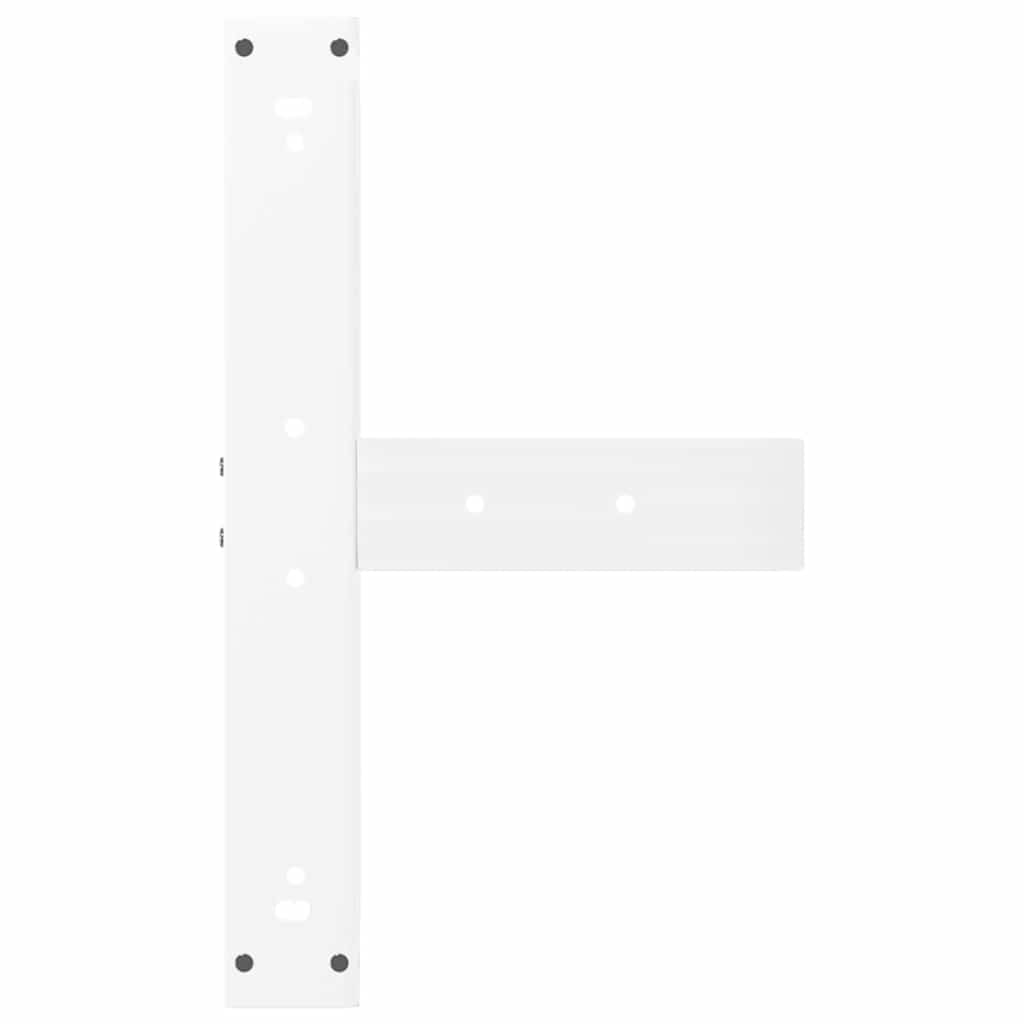 vidaXL Nogi do stołu barowego w kształcie litery T 2 szt. Białe 60x35x(100-101) cm Stal