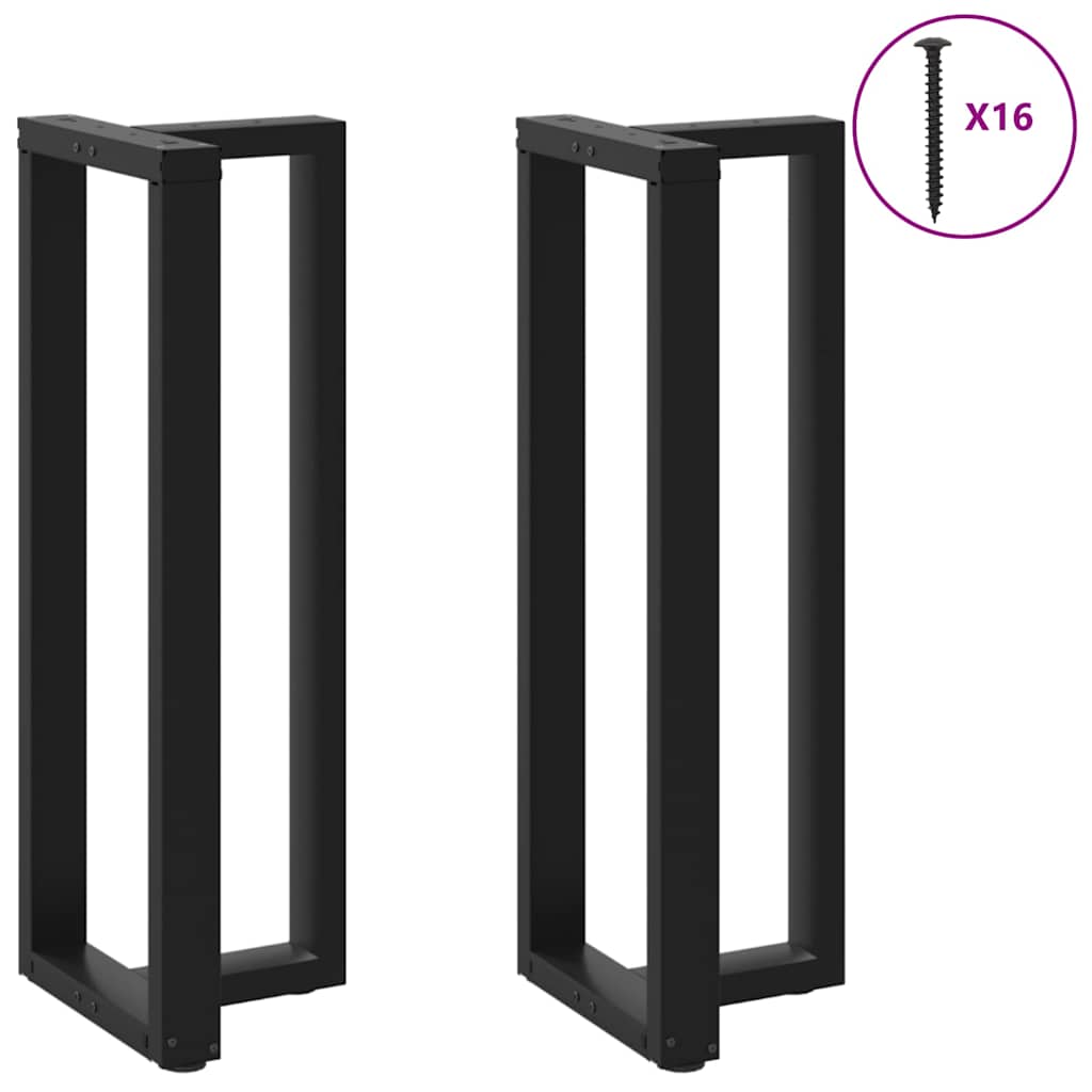 vidaXL Nogi do stołu barowego w kształcie litery T 2 szt. Czarne 40x35x(110-111) cm Stal