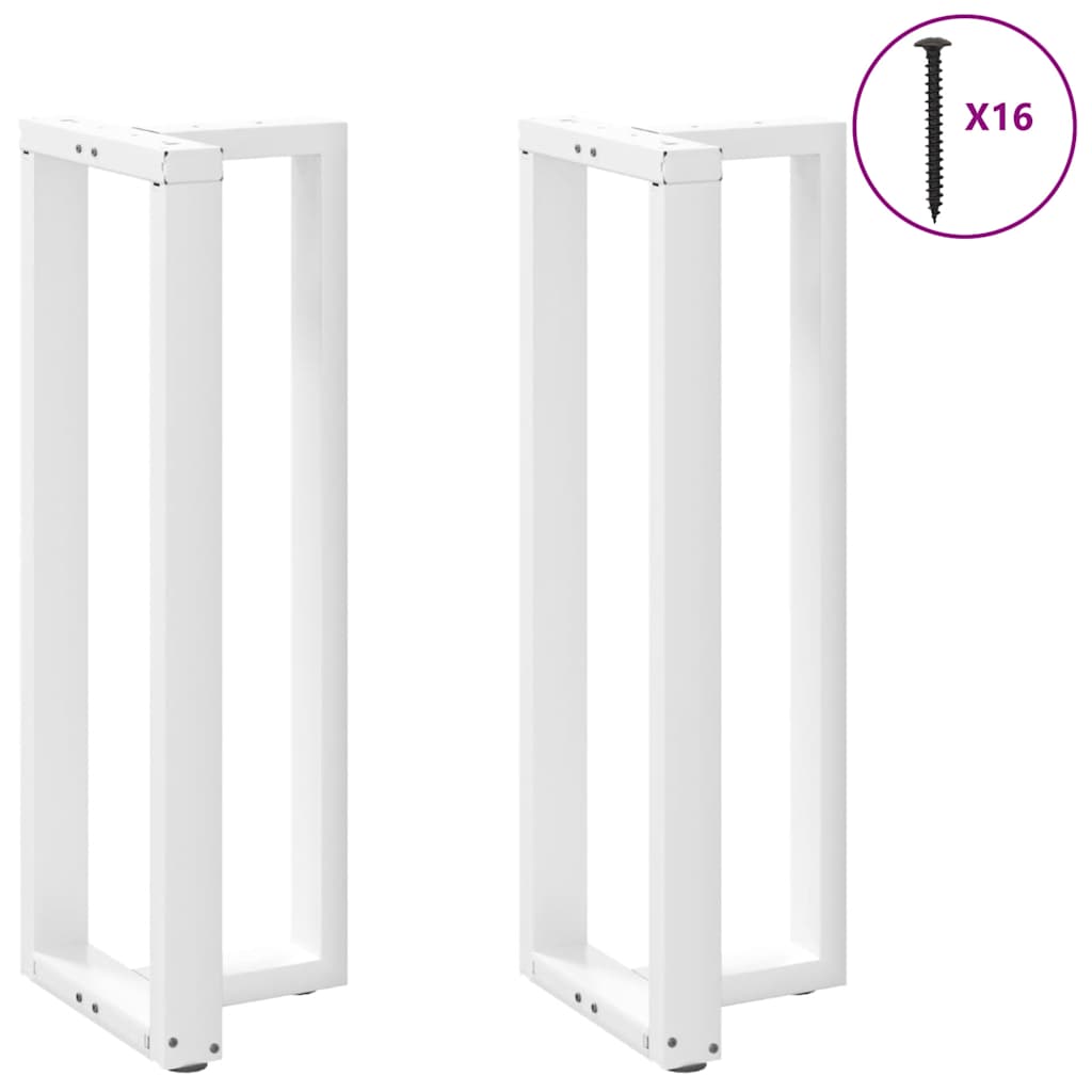 vidaXL Nogi do stołu barowego w kształcie litery T 2 szt. Białe 40x35x(110-111) cm Stal