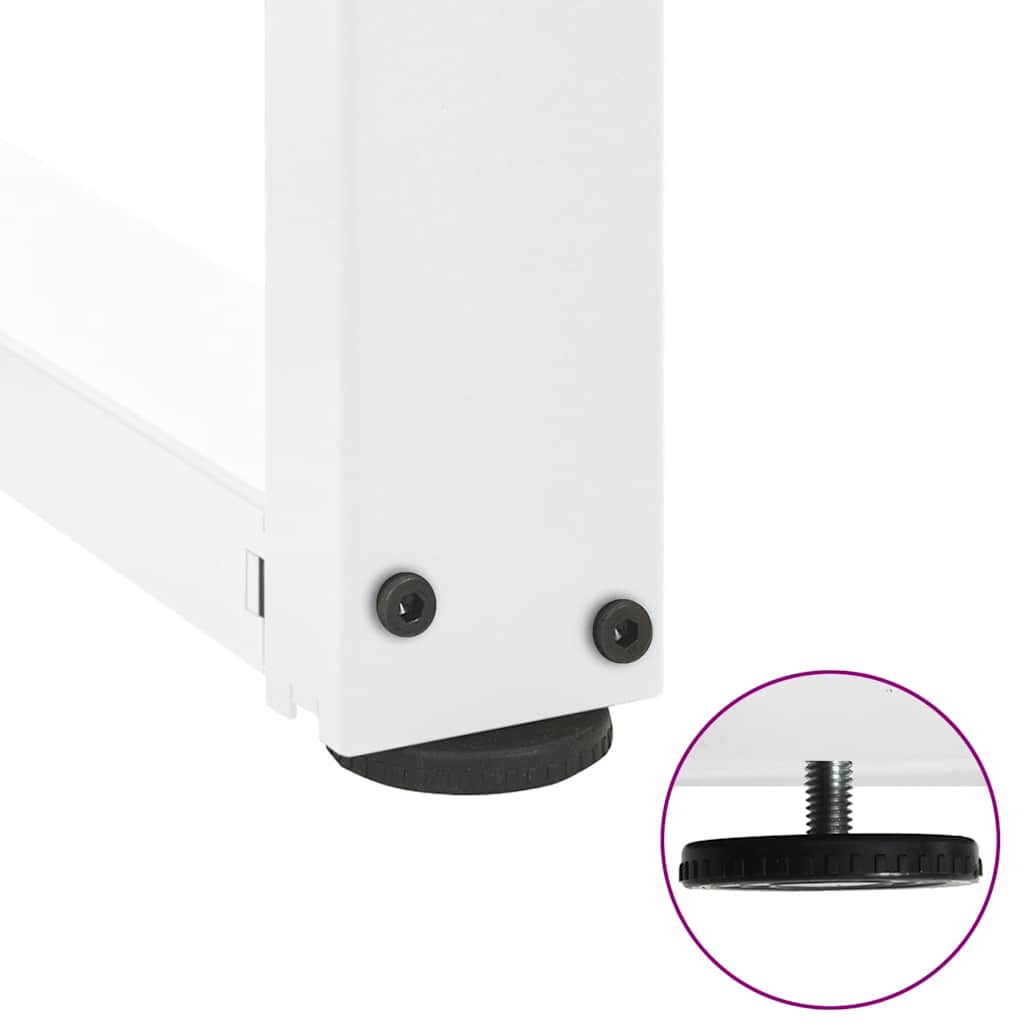 vidaXL Nogi do stołu barowego w kształcie litery T 2 szt. Białe 40x35x(110-111) cm Stal