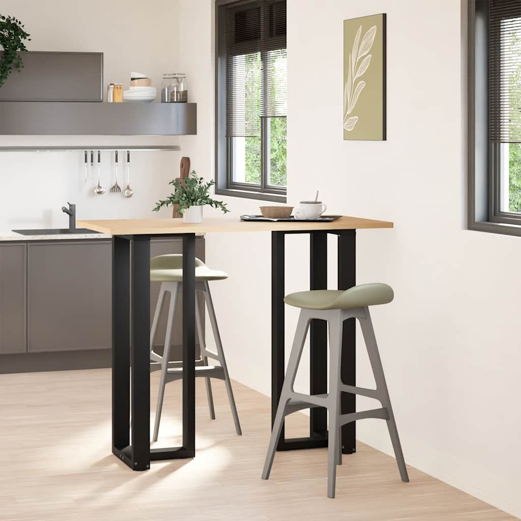 vidaXL Nogi do stołu barowego w kształcie litery T 2 szt. Czarne 50x35x(110-111) cm Stal