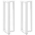 vidaXL Nogi do stołu barowego w kształcie litery T 2 szt. Białe 50x35x(110-111) cm Stal