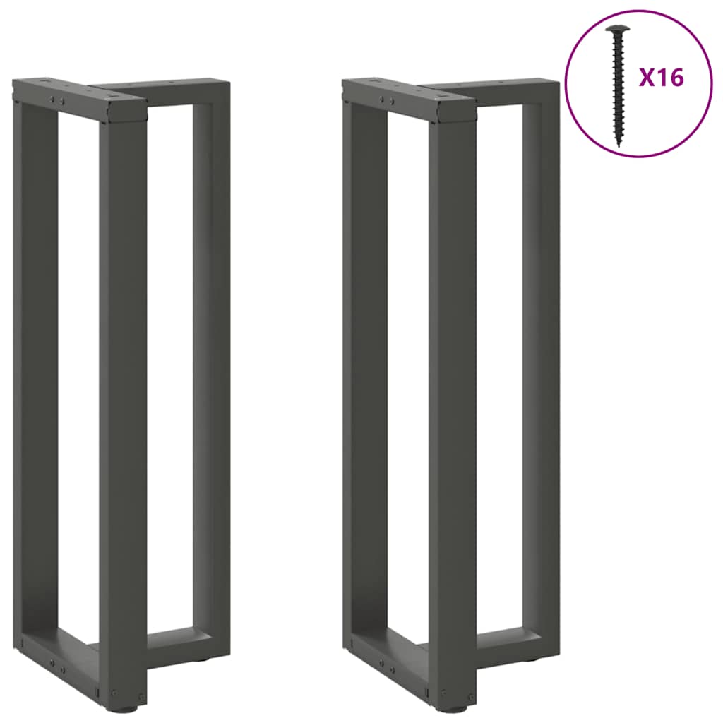 vidaXL Nogi do stołu barowego w kształcie litery T 2 szt. Antracyt 50x35x(110-111) cm Stal