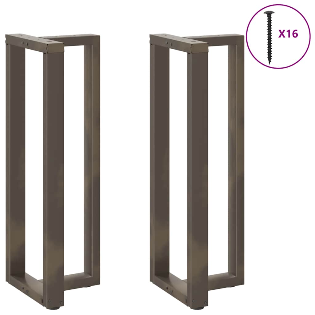 vidaXL Nogi do stołu barowego w kształcie litery T 2 szt. Czarne 50x35x(110-111) cm Stal