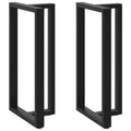 vidaXL Nogi do stołu barowego w kształcie litery T 2 szt. Czarne 60x35x(110-111) cm Stal