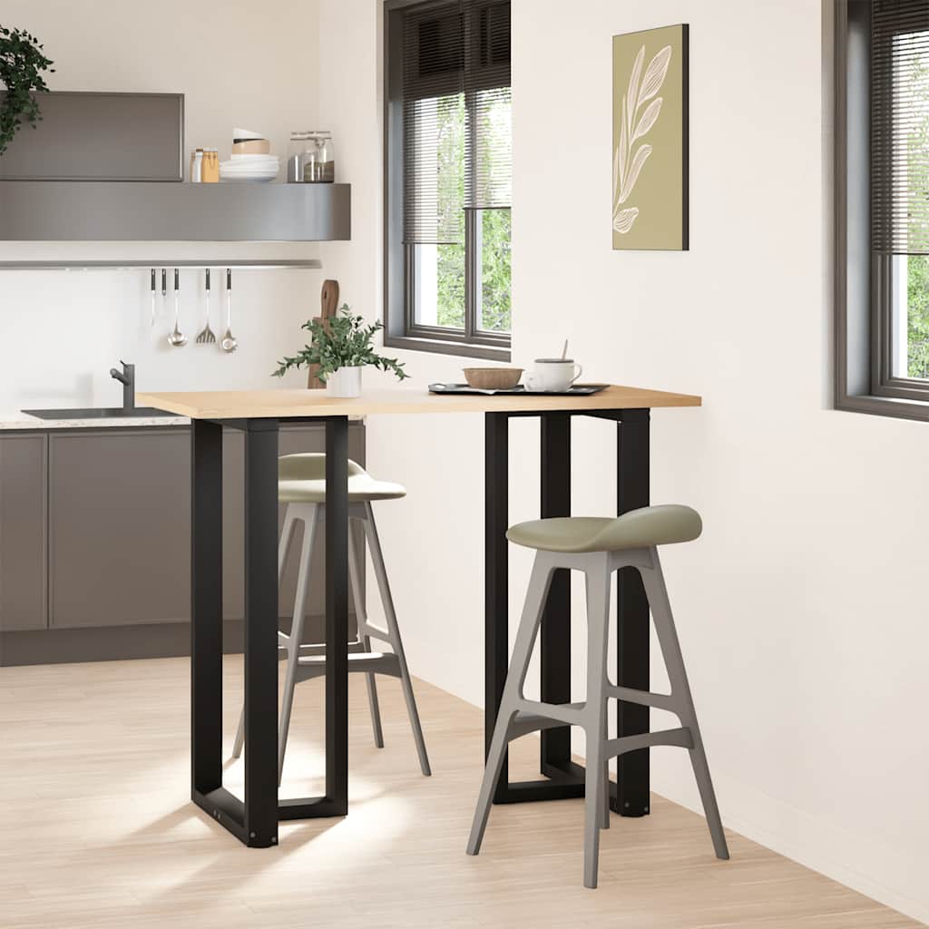 vidaXL Nogi do stołu barowego w kształcie litery T 2 szt. Czarne 60x35x(110-111) cm Stal