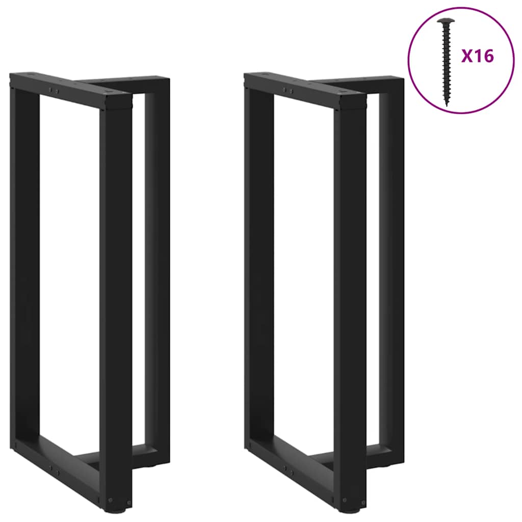 vidaXL Nogi do stołu barowego w kształcie litery T 2 szt. Czarne 60x35x(110-111) cm Stal