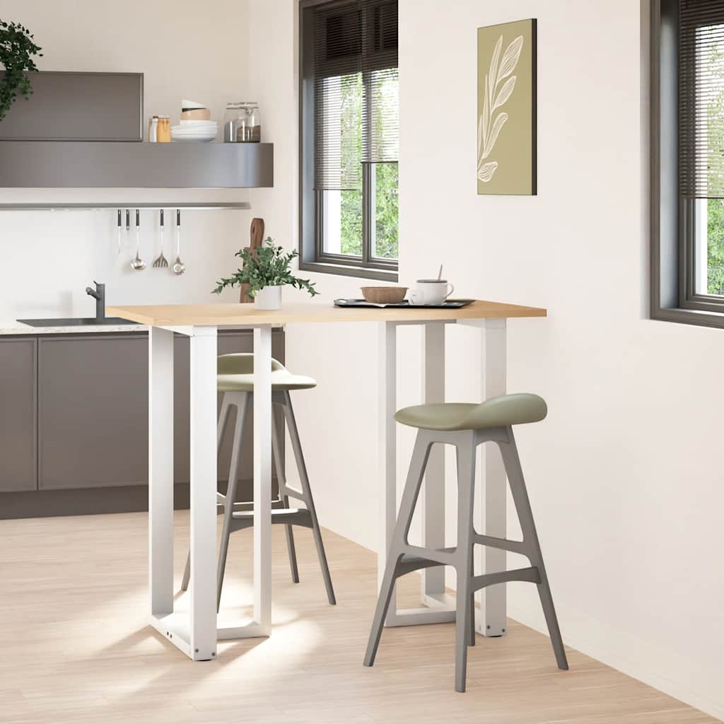 vidaXL Nogi do stołu barowego w kształcie litery T 2 szt. Białe 60x35x(110-111) cm Stal