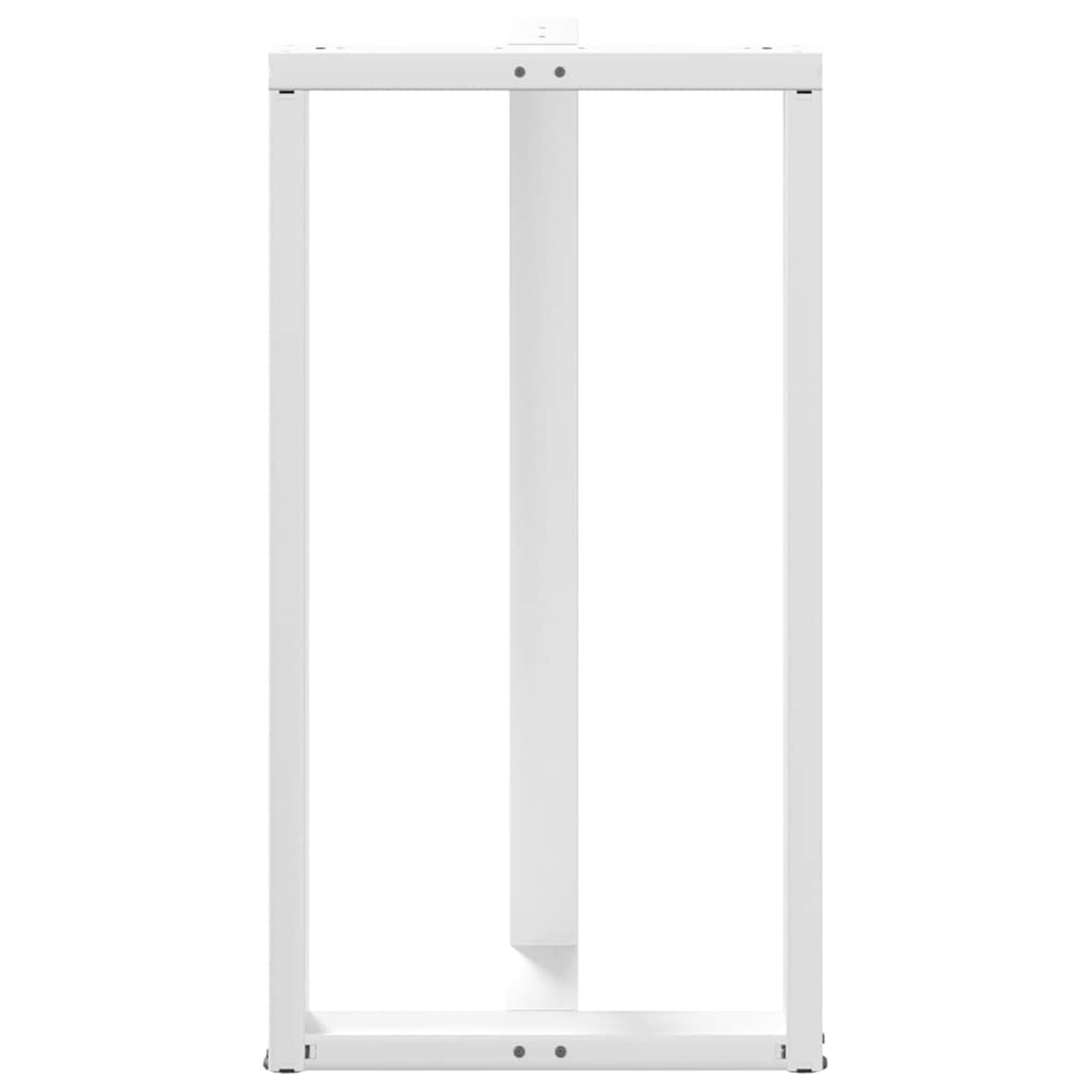 vidaXL Nogi do stołu barowego w kształcie litery T 2 szt. Białe 60x35x(110-111) cm Stal