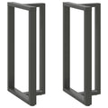 vidaXL Nogi do stołu barowego w kształcie litery T 2 szt. Antracyt 60x35x(110-111) cm Stal