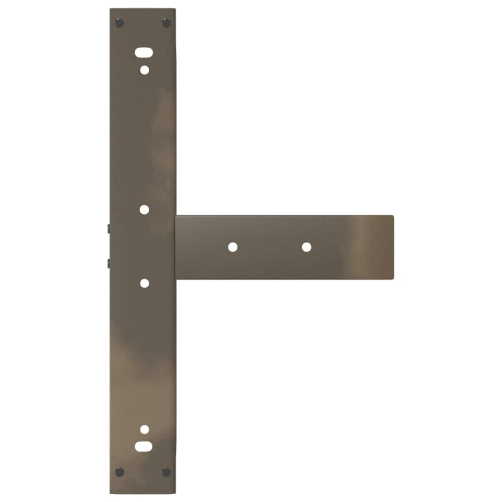 vidaXL Nogi do stołu barowego w kształcie litery T 2 szt. Czarne 60x35x(110-111) cm Stal