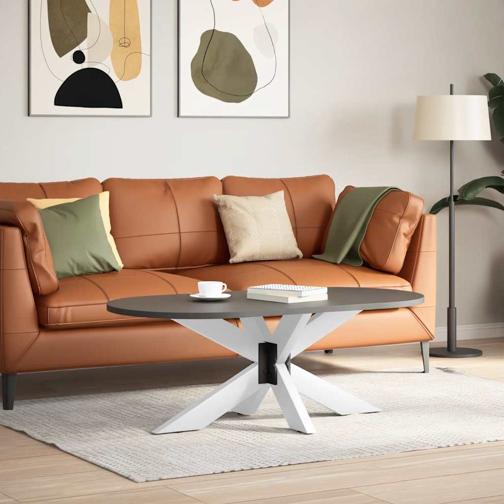 vidaXL Noga stolika kawowego Pająk Kształt Biały 98x58x(42-43) cm Stal