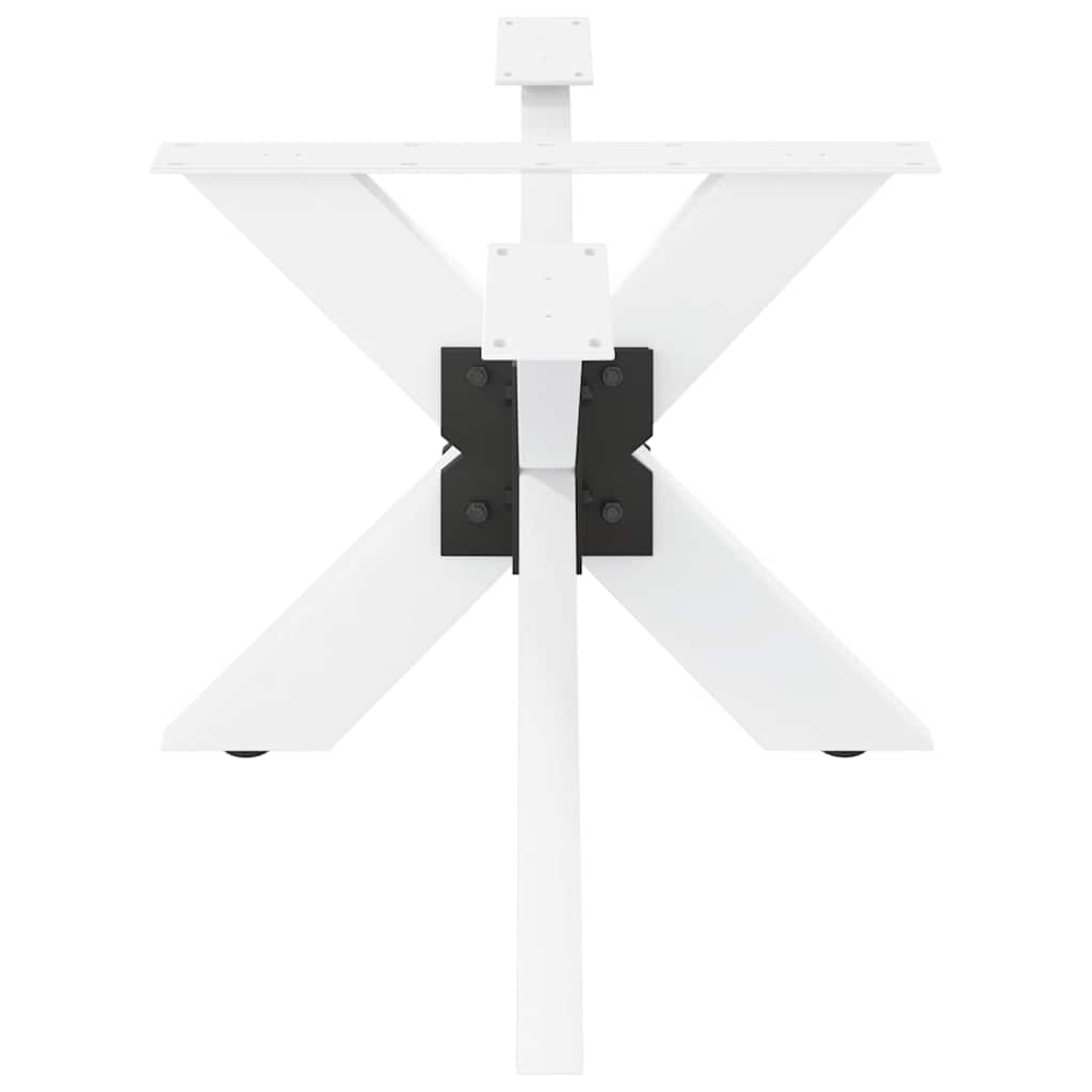 vidaXL Noga stolika kawowego Pająk Kształt Biały 98x58x(42-43) cm Stal