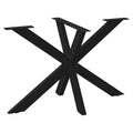 vidaXL Noga do stołu jadalnego Spider Shape Czarny 120x68x(72-73) cm Stal