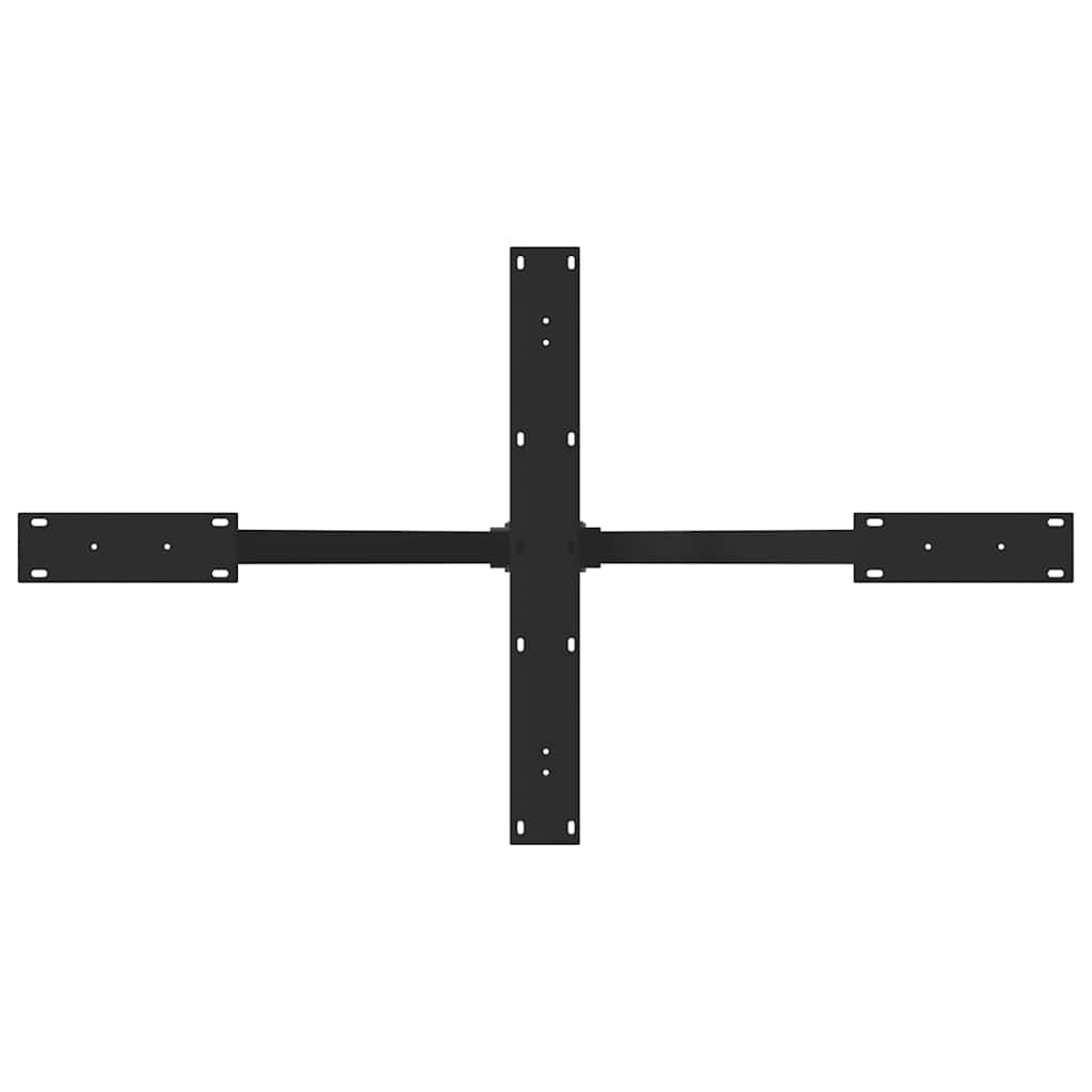 vidaXL Noga do stołu jadalnego Spider Shape Czarny 120x68x(72-73) cm Stal