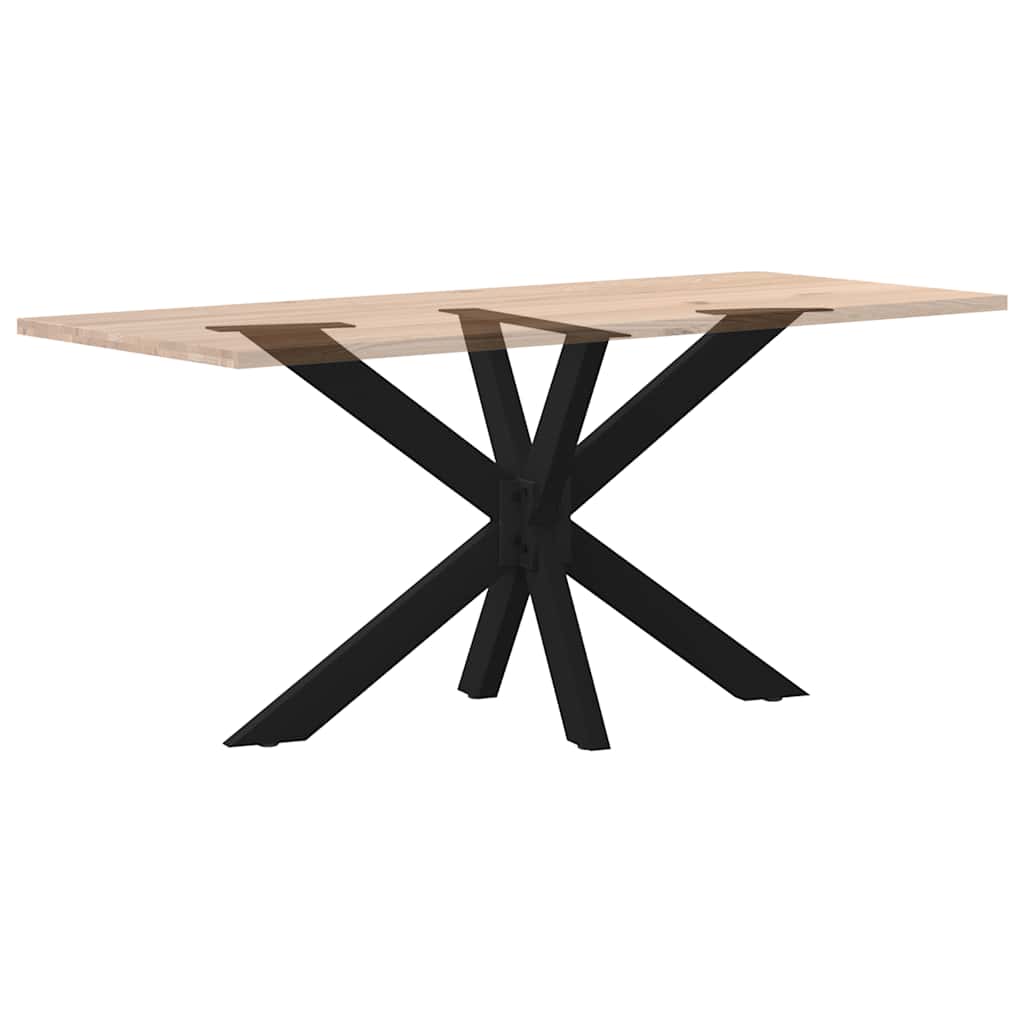 vidaXL Noga do stołu jadalnego Spider Shape Czarny 120x68x(72-73) cm Stal