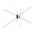 vidaXL Noga do stołu jadalnego Pająk Kształt Biały 120x68x(72-73) cm Stal