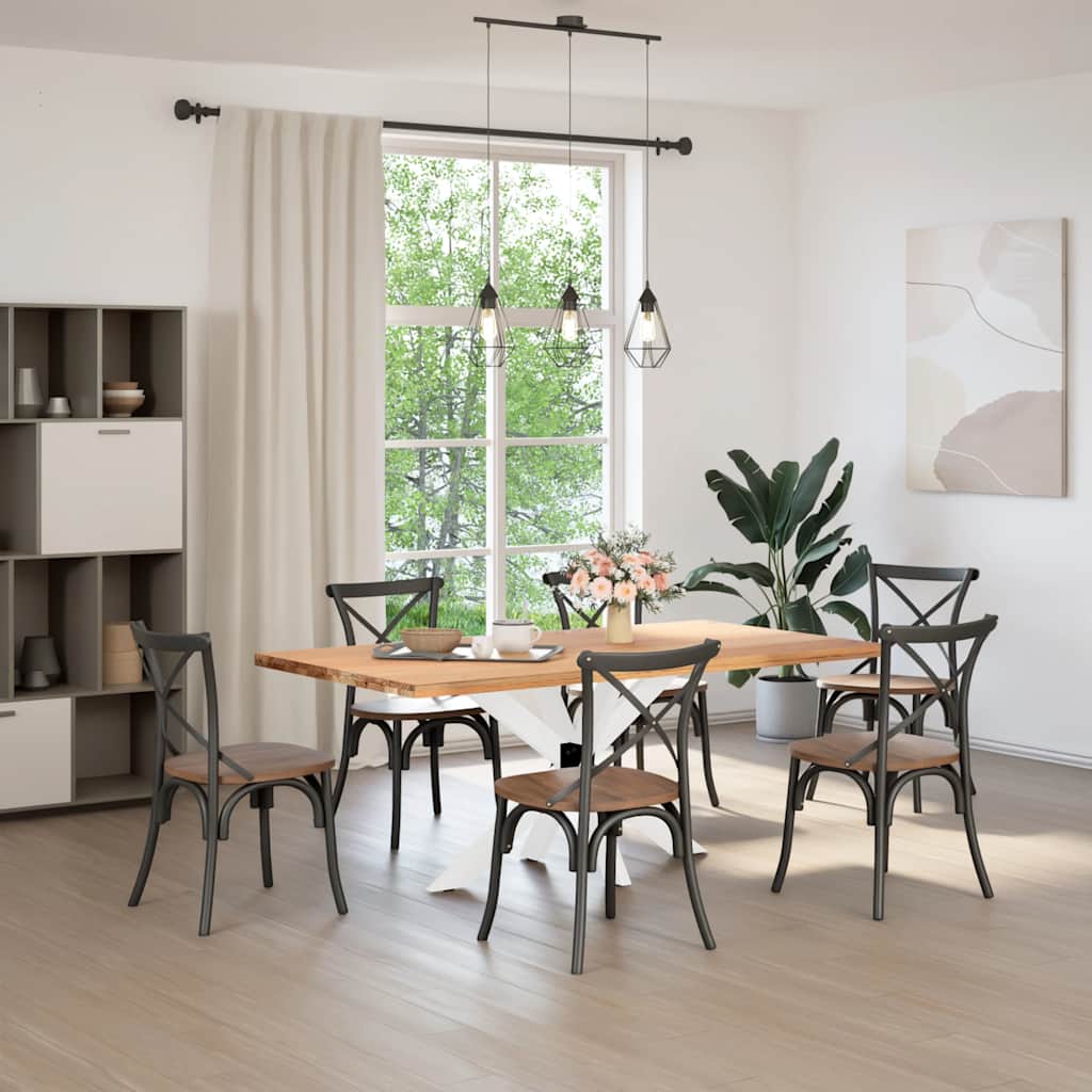 vidaXL Noga do stołu jadalnego Pająk Kształt Biały 120x68x(72-73) cm Stal