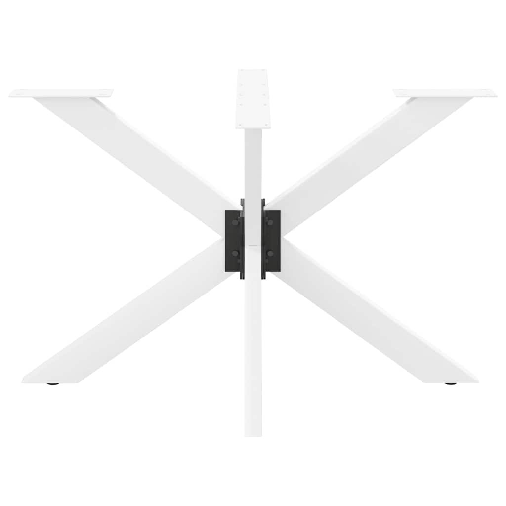 vidaXL Noga do stołu jadalnego Pająk Kształt Biały 120x68x(72-73) cm Stal