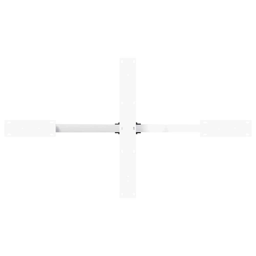 vidaXL Noga do stołu jadalnego Pająk Kształt Biały 120x68x(72-73) cm Stal