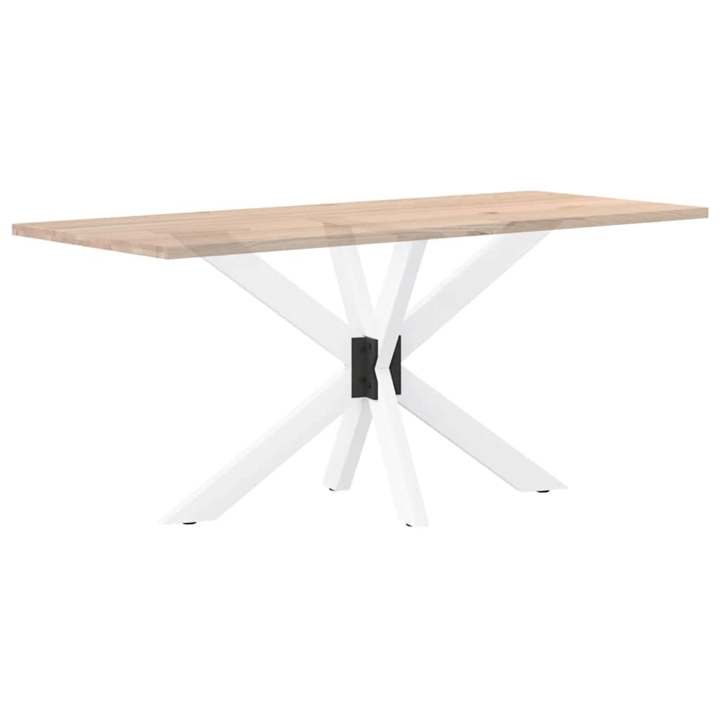 vidaXL Noga do stołu jadalnego Pająk Kształt Biały 120x68x(72-73) cm Stal